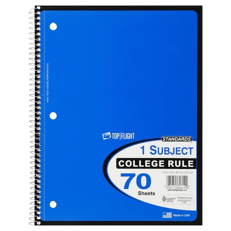 Notebook Wirebound Cr 70Ct